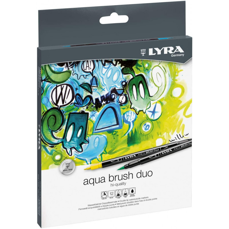 Lyra Aqua Brush Duo 12 uds