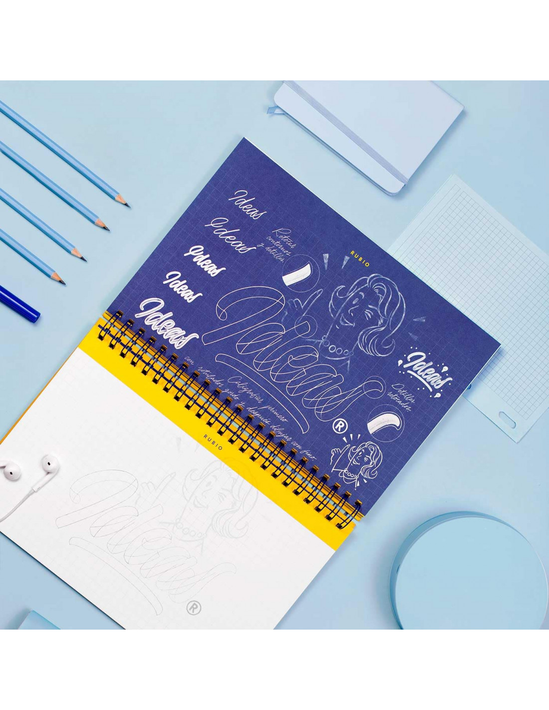 RUBIO lanza su cuaderno más descarado para los amantes del lettering –  Graficatessen