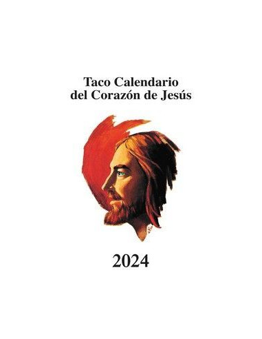 Taco Calendario clásico imantado Corazón de Jesús 2024
