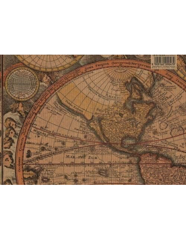 Papel mapamundi antiguo
