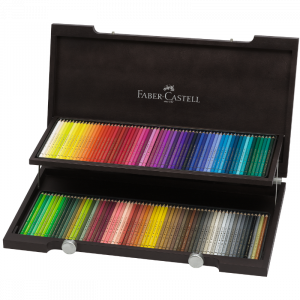 Estuche de madera 120 lápices Polychromos Faber-Castell