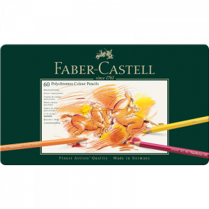 Estuche de metal 60 lápices Polychromos Faber-Castell
