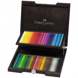 Estuche de madera 72 lápices Polychromos Faber-Castell