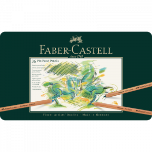 Estuche de metal 36 lápices pastel Pitt Faber-Castell