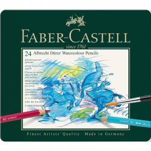 Estuche de metal 24 lápices acuarelables Albrecht Dürer Faber-Castell
