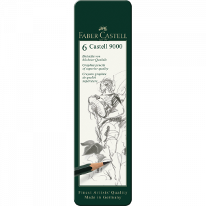 Juego de 6 lápices Castell 9000