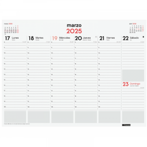 Vade Semanal Encolado Finocam 2025