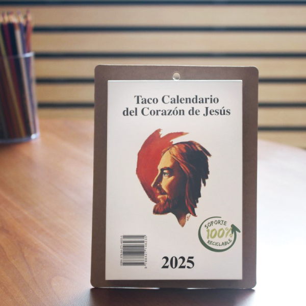 Taco Calendario Pared Corazón de Jesús 2025