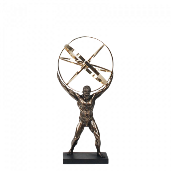 Figura Atlas con Esfera Armillar