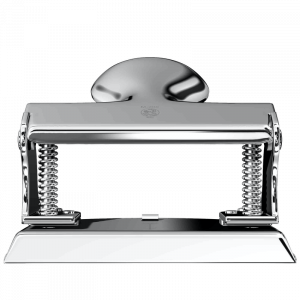 Perforadora de papel cromada brillante