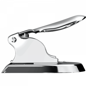 Perforadora de papel cromada brillante