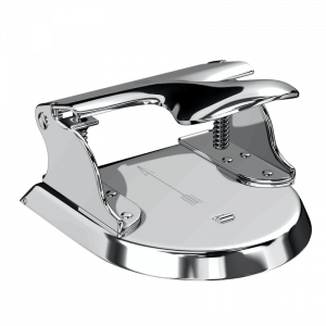 Perforadora de papel cromada brillante