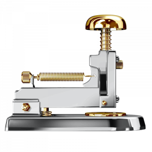 Grapadora El Casco M-5 Oro 23 Kt y cromada brillante