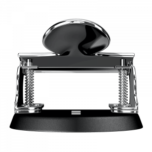 Perforadora Cromada brillante y negra