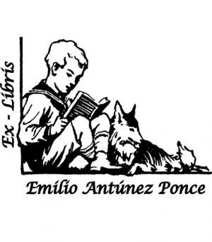Ex - Libris Niño y Perro