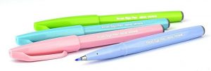 Set 4 Rotuladores Brush Sign Pen Pastel Pentel