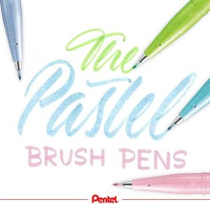 Set 4 Rotuladores Brush Sign Pen Pastel Pentel