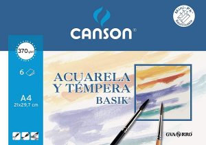 Set 6 Hojas Acuarela DINA4 Canson