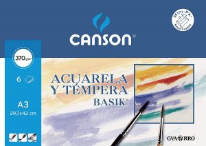 Set 6 Hojas Acuarela DINA3 Canson