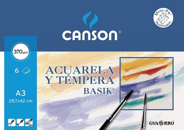 Set 6 Hojas Acuarela DINA3 Canson