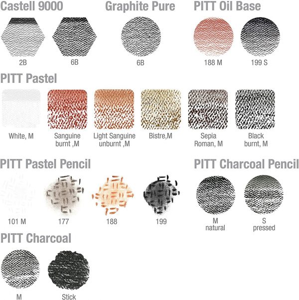 Estuche Metal 21 piezas Pitt Monochrome Faber Castell