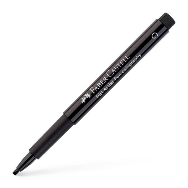 Rotulador Biselado Negro Caligrafía Pitt Faber Castell