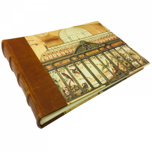 Álbum fotos rematado en piel Pajarera