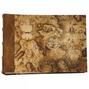 Álbum fotos rematado en piel Cartografía