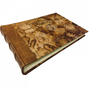 Álbum fotos rematado en piel Cartografía