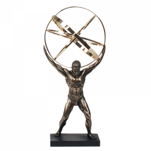 Figura Atlas con Esfera Armillar