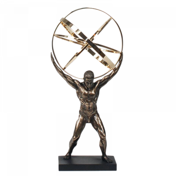 Figura Atlas con Esfera Armillar