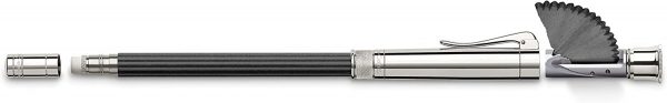 Lápiz Perfecto Alargador Platino Negro Graf Von Faber-Castell