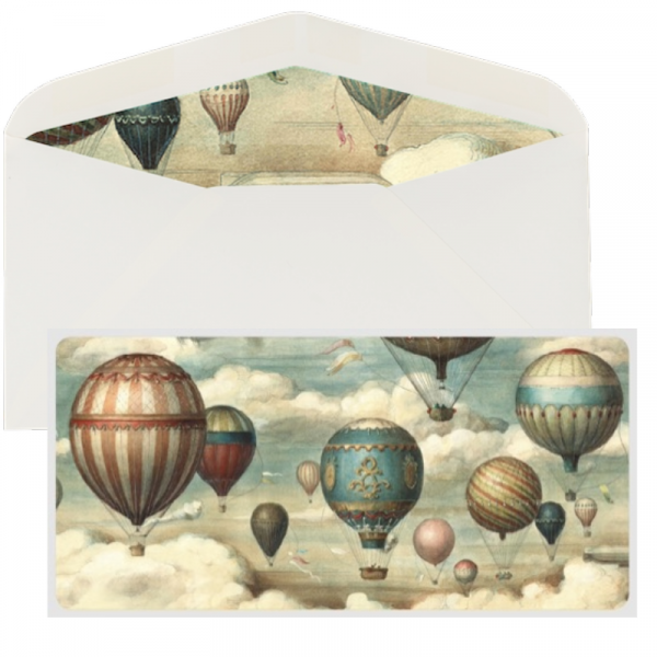 Juego Sobre y Tarjeta Globos Aerostáticos