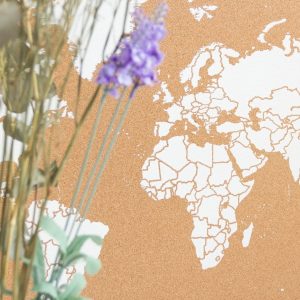 Mapamundi Corcho Natural Woody Map