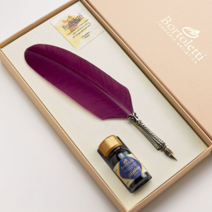 Set pluma de oca clásica burdeos