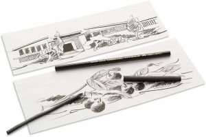 Lápiz Carbón Ecolápiz tiza Pitt, no graso, negro medio