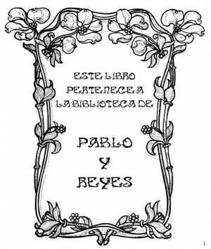 Ex Libris Art Nouveau Flores