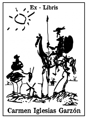 Ex Libris El Quijote y Sancho - Picasso
