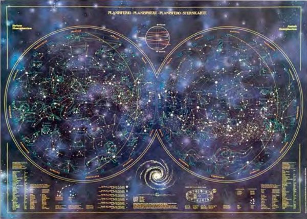 Póster Planisferio Luminiscente