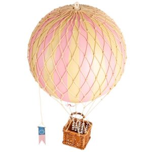 Globo Aerostático Travels Light 18cm Ø Rosa