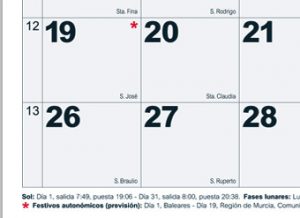 Calendario mensual 2025 43x31 Myrga