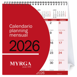 Calendario Sobremesa mensual 2026 15x10,5 Myrga