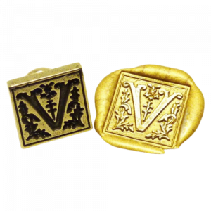 Set Sello Lacre Madera con Inicial y Lacre