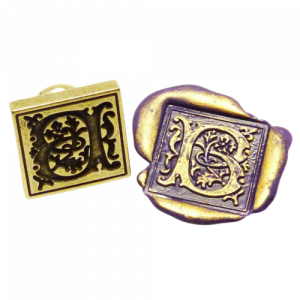 Set Sello Lacre Madera con Inicial y Lacre
