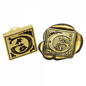 Set Sello Lacre Milani Marfil con Inicial y Lacre