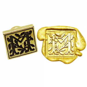 Set Sello Lacre Milani Turquesa con Inicial y Lacre