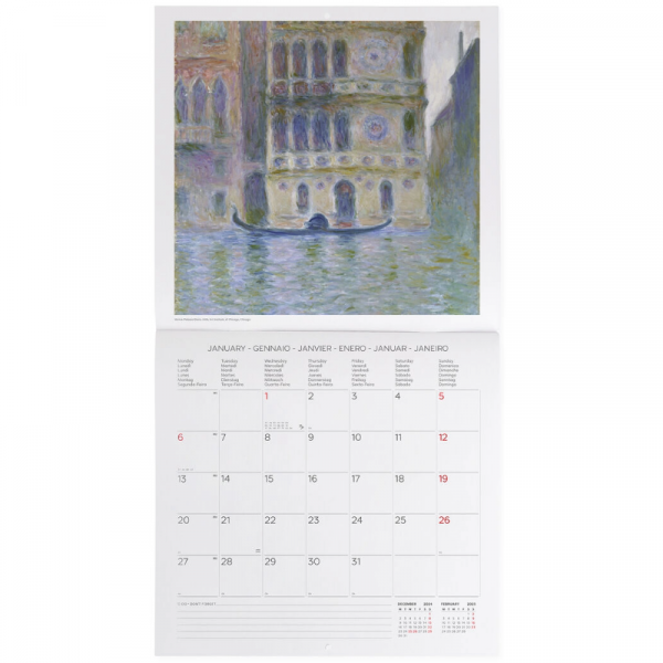 Calendario Pared 2025 Monet