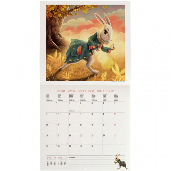 Calendario Pared 2025 Alicia en el País de las Maravillas