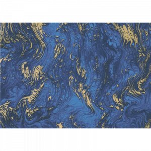 Papel jaspeado azul y oro