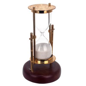 Reloj de arena con base madera 5 minutos